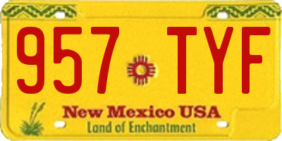 NM license plate 957TYF