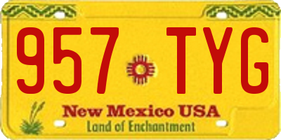 NM license plate 957TYG