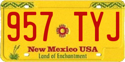 NM license plate 957TYJ