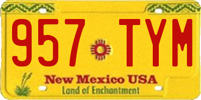 NM license plate 957TYM