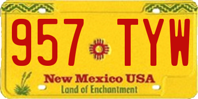 NM license plate 957TYW