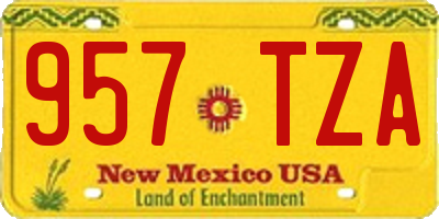 NM license plate 957TZA