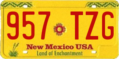 NM license plate 957TZG