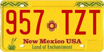 NM license plate 957TZT