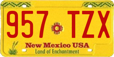 NM license plate 957TZX