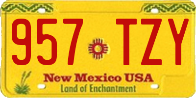 NM license plate 957TZY