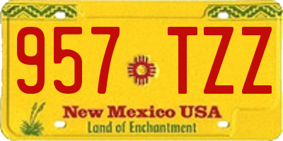 NM license plate 957TZZ