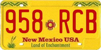 NM license plate 958RCB