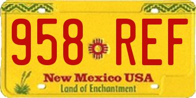 NM license plate 958REF