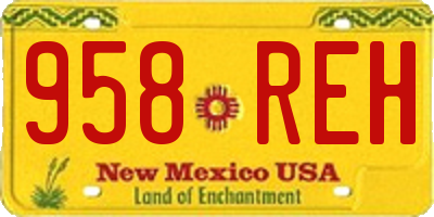 NM license plate 958REH