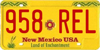 NM license plate 958REL