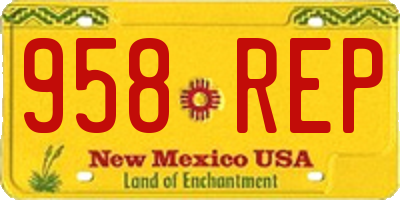 NM license plate 958REP