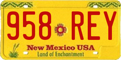 NM license plate 958REY