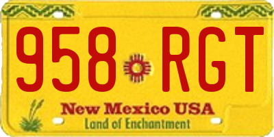 NM license plate 958RGT