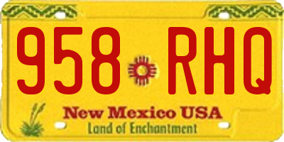 NM license plate 958RHQ