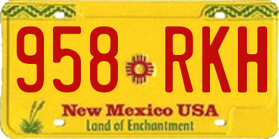 NM license plate 958RKH