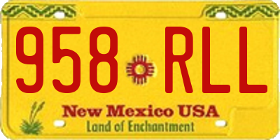 NM license plate 958RLL