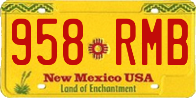 NM license plate 958RMB
