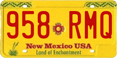 NM license plate 958RMQ