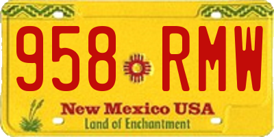 NM license plate 958RMW
