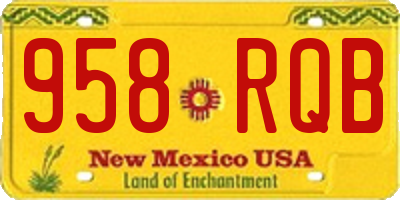 NM license plate 958RQB
