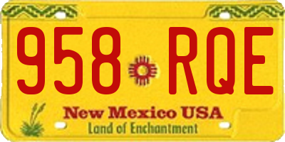 NM license plate 958RQE