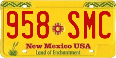 NM license plate 958SMC