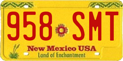 NM license plate 958SMT