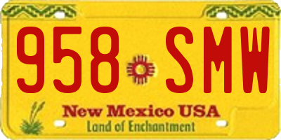 NM license plate 958SMW