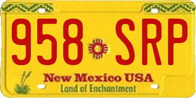 NM license plate 958SRP