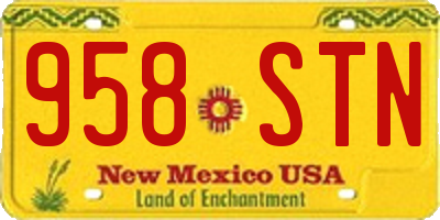 NM license plate 958STN