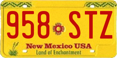 NM license plate 958STZ