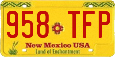 NM license plate 958TFP