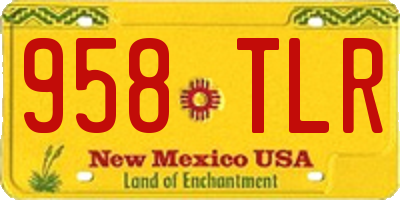 NM license plate 958TLR