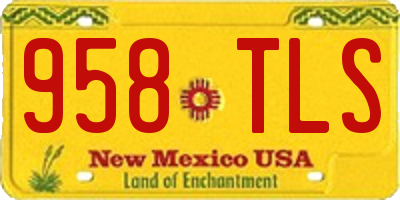 NM license plate 958TLS