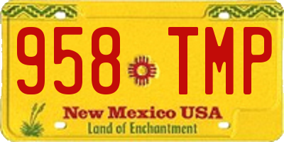 NM license plate 958TMP