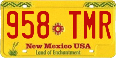 NM license plate 958TMR