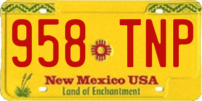 NM license plate 958TNP