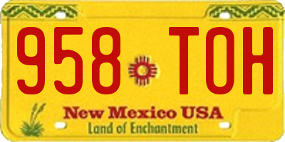 NM license plate 958TOH