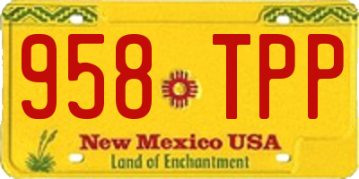 NM license plate 958TPP
