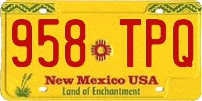 NM license plate 958TPQ