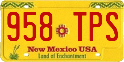 NM license plate 958TPS