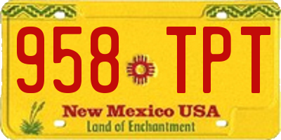 NM license plate 958TPT