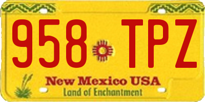 NM license plate 958TPZ