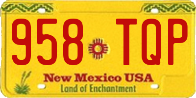 NM license plate 958TQP