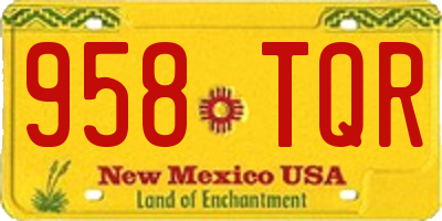 NM license plate 958TQR