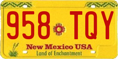 NM license plate 958TQY