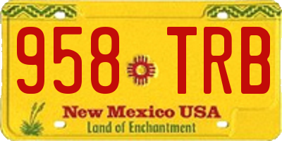 NM license plate 958TRB