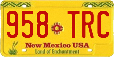 NM license plate 958TRC