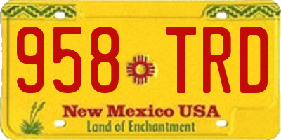 NM license plate 958TRD